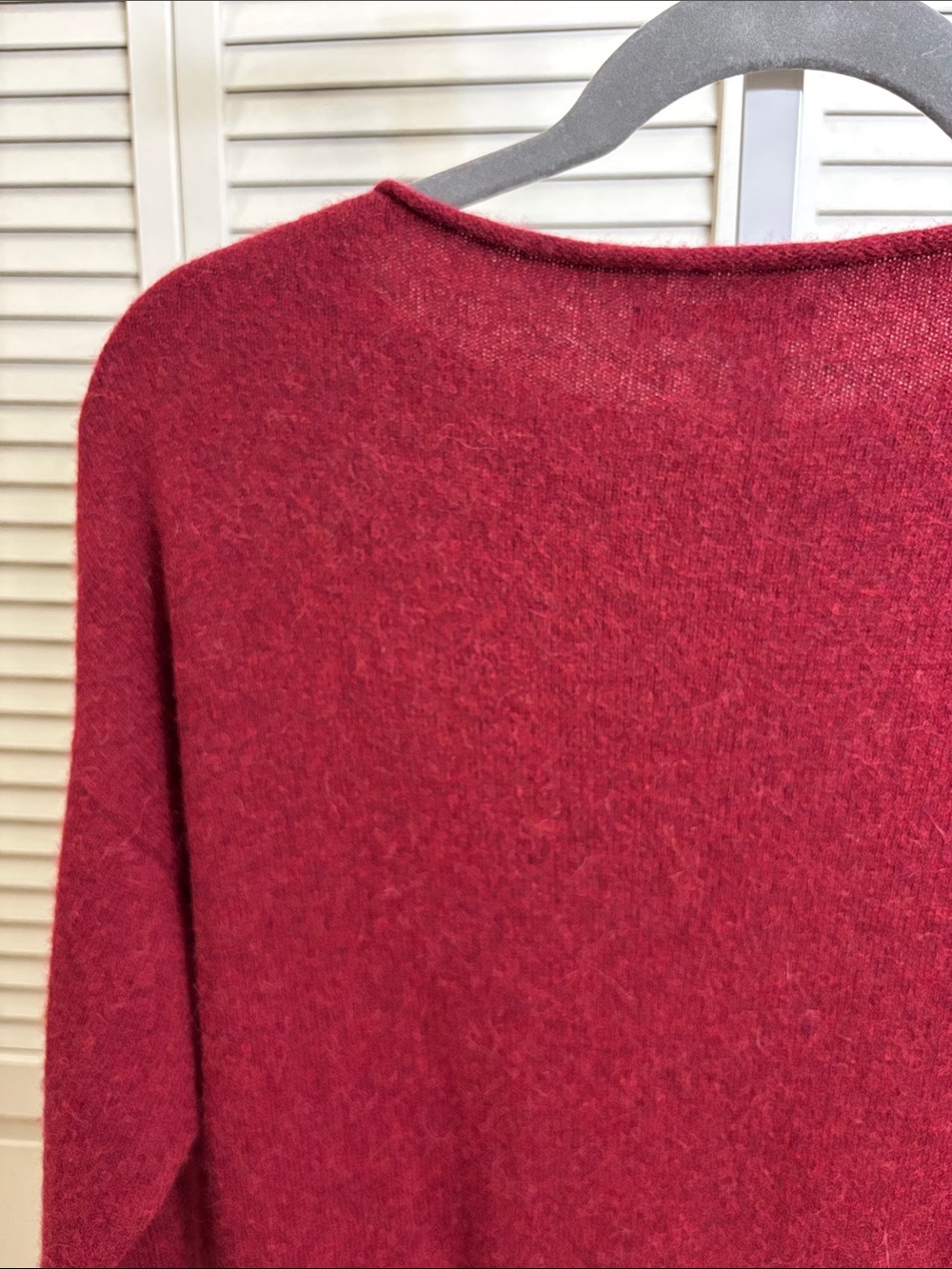 Peruvian Connection Deep Wine Boatneck Alpaca Sweater Large - Picture 7 of 10